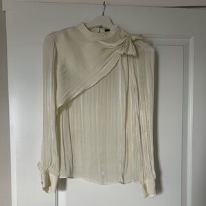 MOTF Cream Long Sleeve Blouse